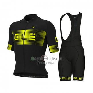 Ale Ropa Ciclismo Culotte Corto 2021 Hombre Mangas Cortas Negro AMarillo (2)
